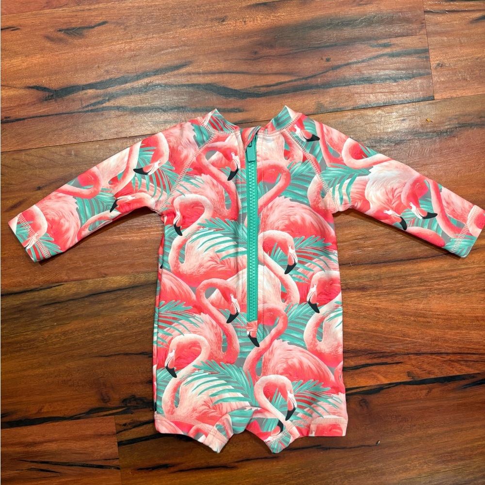 Flamingo Print Baby Romper